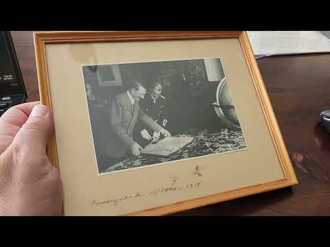 Hitler's fingerprint on photo dedication w/signature to Otto Meissner   Berlin Berchtesgaden