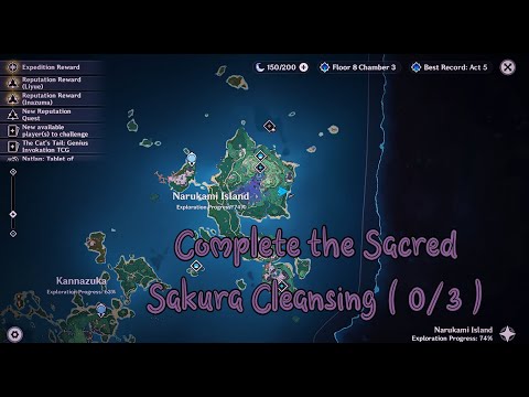 Complete the Sacred Sakura Cleansing Ritual ( 0/3 ) | Tutorial | ALL PARTS!
