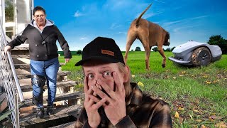 My Mom Got Sick… I Tried to Help, Will My Dog EAT The New Lawn Mower?!? - Hookii Neomow