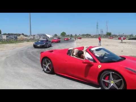 Ferrari LaFerrari and 30 other models in parade + Alfa Romeo Giulia QV Carabinieri