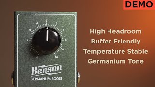 Video thumbnail for The Germanium Clean Boost Of The Future | BENSON GERMANIUM BOOST by JayLeonardJ