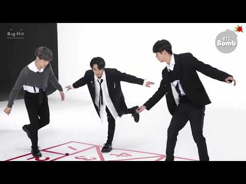 JK, JIN, and Suga play hopstoch