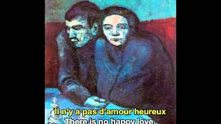 Georges Brassens Il N&#39;Y A Pas D&#39;Amour Heureux French &amp; English Subtitles