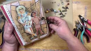 How To Make A Chain Closure For Journal - Junk Journal Series - Sewing Memory Book - Charm Closure