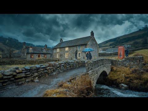 Heavy Rain in the Peak District | Cinematic Countryside Walk 4K