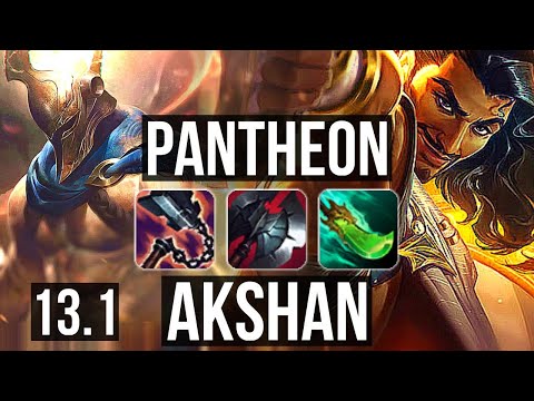 PANTH vs AKSHAN (TOP) | Rank 1 Panth, Rank 6, Legendary, 18/2/3, 6 solo kills | KR Challenger | 13.1