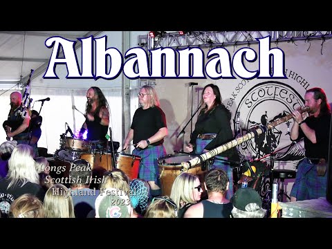 Albannach Pipe & Drum, Tribal/Gaelic music 09-09-23 at The Longs Peak Scottish Irish Festival.