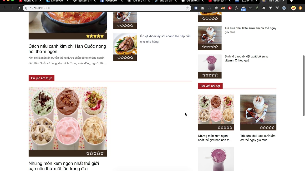 Đồ án tốt nghiệp - Website review món ăn