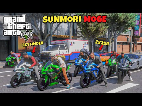 KONVOI SUNMORI MOGE ZX25R DI GTA 5 - GTA 5 MOD