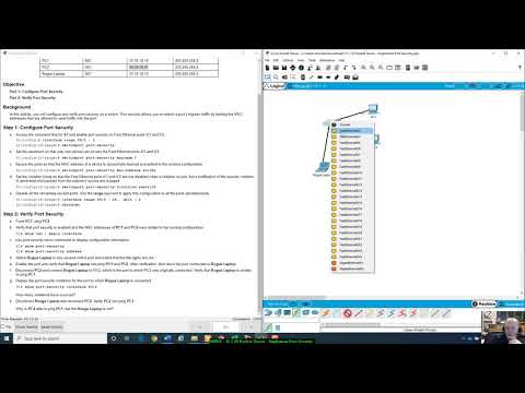 11.1.10 Packet Tracer - Implement Port Security