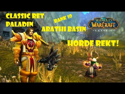 Classic Human Ret Paladin PVP BG - Horde Rekt in Arathi Basin!