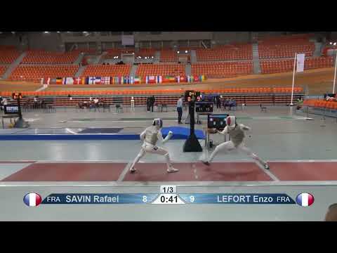 European Championships 2023 SMF - L4 - Rafael Savin FRA v Enzo Lefort FRA