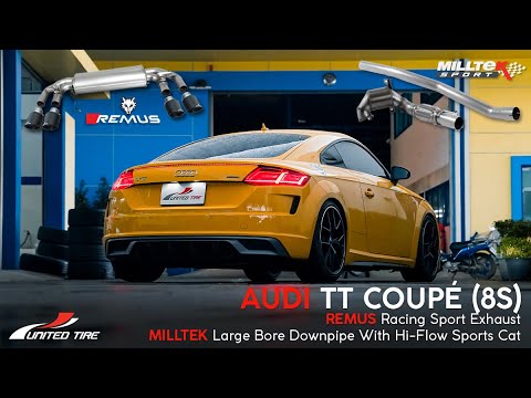 AUDI TT Coupé 8S │REMUS Racing Sport │MILLTEK Large Bore Downpipe With HI-FLOW Sports Catalyst