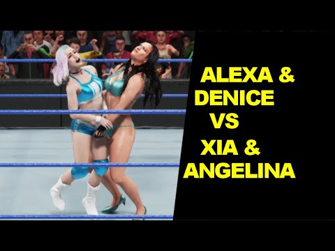 WWE 2K19 Alexa Bliss & Denice Andrea vs Xia Brookside & Angelina - Elimination Tag
