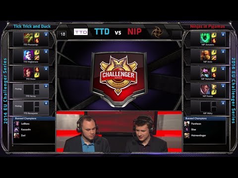 Ninjas in Pyjamas vs Tick Trick and Duck | Game 2 Semi Finals EU Challenger Series #1 | NIP vs TTD
