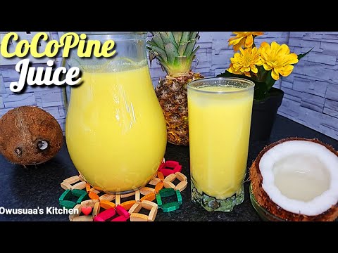 Let's Make My Healthy Pineapple Coconut Drink| refreshing coconut Pineapple juice|#Pina colada