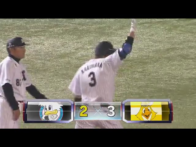 【3回裏】職人技!! マリーンズ・角中 10試合連続ヒット&4試合連続打点となる一打!! 2017/8/10 M-H