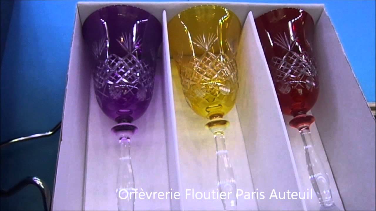 verre en cristal de bohême couleur