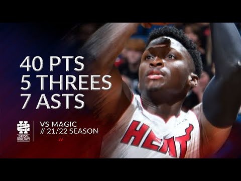 Victor Oladipo 40 pts 5 threes 7 asts vs Magic 21/22 season