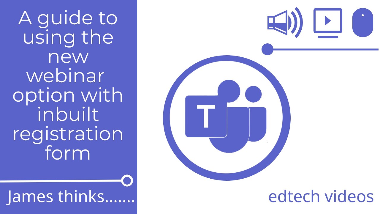 A guide to using the new webinar option with inbuilt registration form