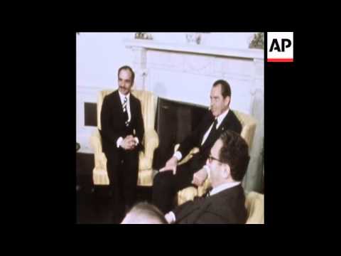 SYND 13-3-74 HUSSEIN MEETS NIXON AND KISSINGER