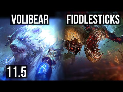 VOLIBEAR vs FIDDLESTICKS (JUNGLE) | 13/3/12, Legendary, 1.2M mastery | BR Diamond | v11.5