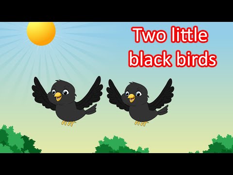 Two little black birds | Kids poem | E-leaning studio