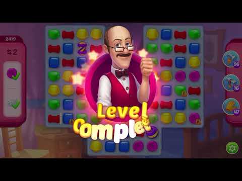 Homescapes Level 2419 With No Boosters - Super Hard Level - Wild West: Prospector’s Camp