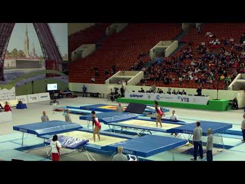 Japan 1 (JPN) W - 2018 Trampoline Worlds, St. Petersburg (RUS) - Qualification Synchro R2