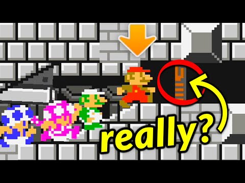 Mario Wins By Doing Absolutely Nothing — Mario Maker 2 Multiplayer Versus