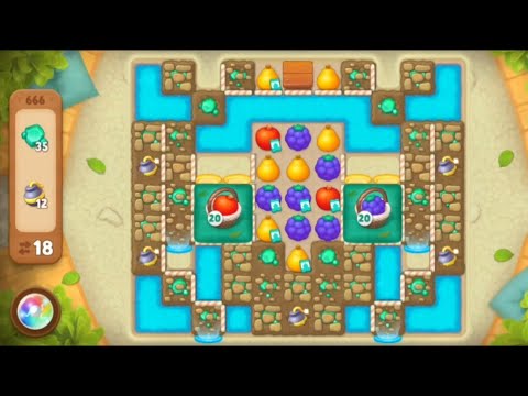 Gardenscapes Level 666 No Booster All Goals Complete - Playrix Gameplay