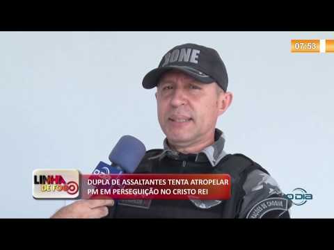 LINHA DE FOGO 08 10  Dupla de assaltantes tenta atropelar PM no bairro Cristo Rei
