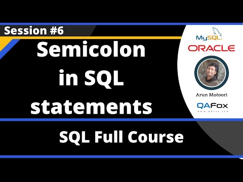 SQL - Part 6 - Semicolon