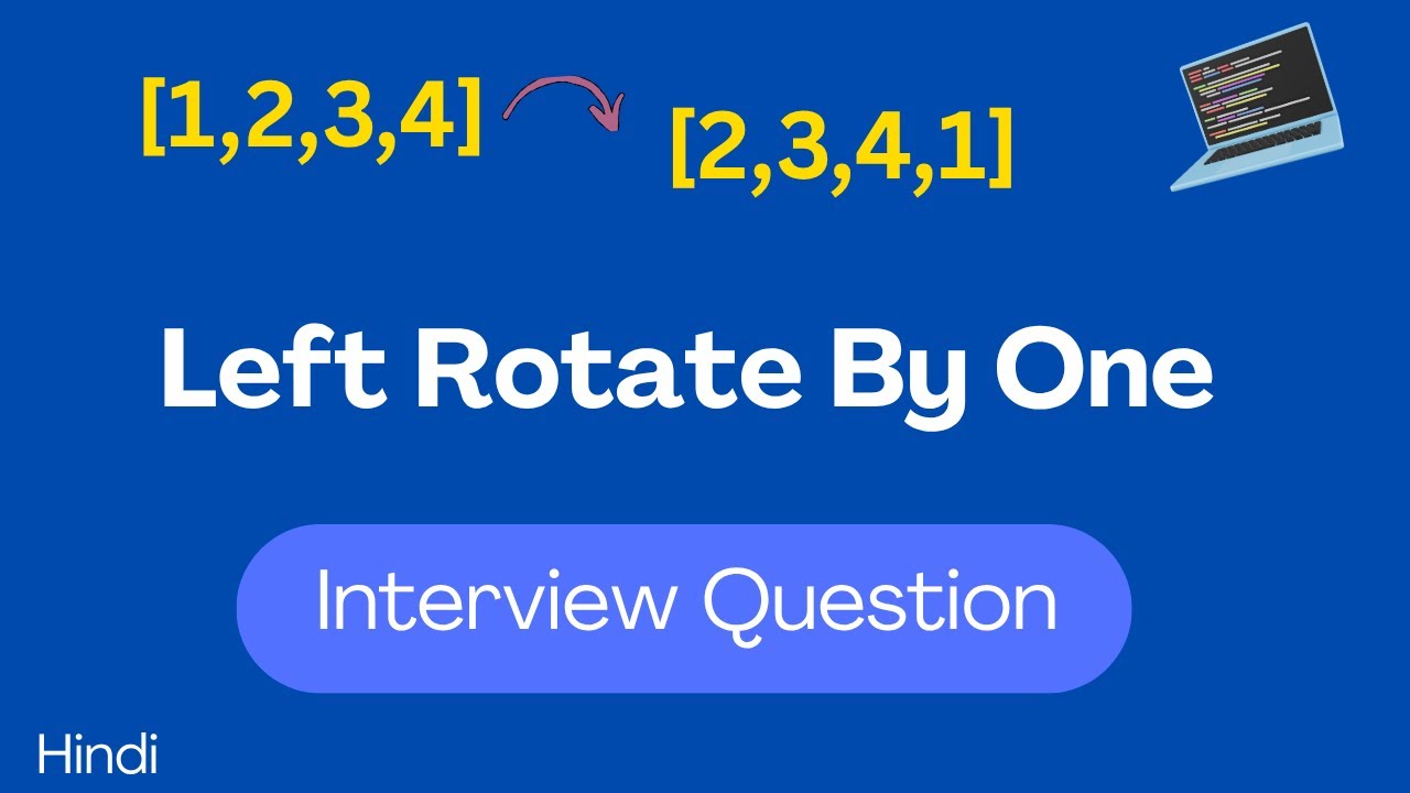 Left Rotate an Array by 1 | Most Asked Array Interview Question Explained #js #dsa