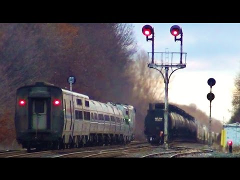Amtrak Chasing Freight Train