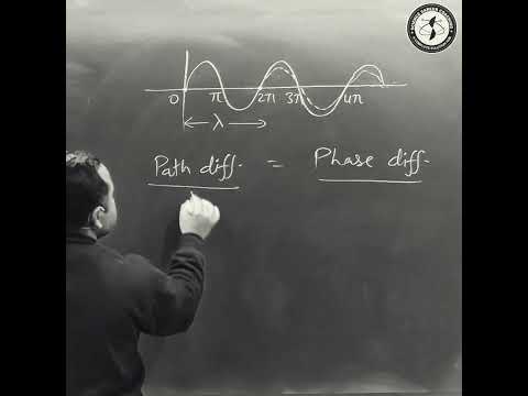 Relation between phase difference & path difference Wave optics #physics