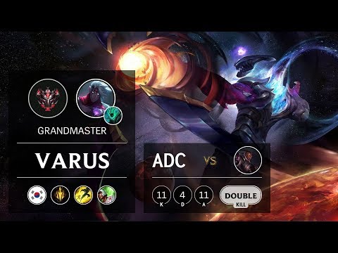 Varus ADC vs Lucian - KR Grandmaster Patch 9.18