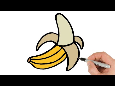 How to Draw a Banana  | Easy Step-by-Step Fruit Drawing Tutorial!