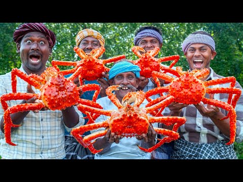 KING CRAB | Big Size Crab Recipe Cooking in American Village | VCC Cooking in USA | Seafood Recipe