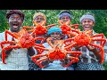 KING CRAB Big Size Crab Recipe Cooking In American Village VCC Cooking In USA Seafood Recipe