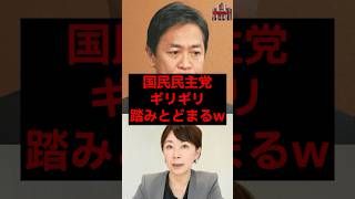 国民民主党、ギリギリ踏みとどまるw #税金 #政治 #国民民主党 #玉木雄一郎