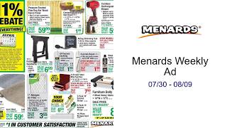 Menards Weekly Ad 07/30 - 08/09