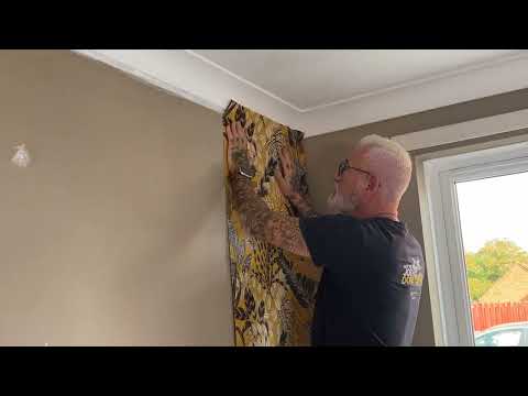 How To Hang The First Sheet Of Wallpaper For A Feature Wall