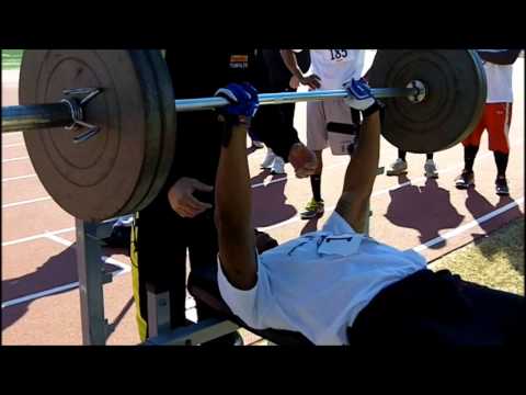 RB DARRYL THOMAS FOOTBALL COMBINE CHALLENGE NFL COMBINE TESTING