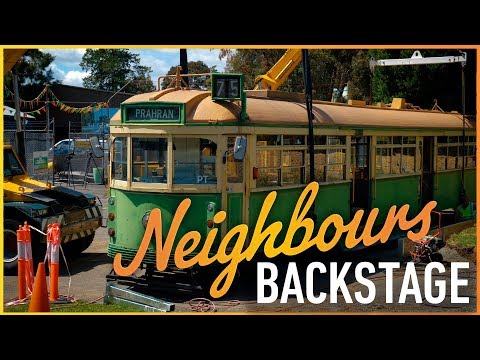 Neighbours Backstage - A Tram In Erinsborough!