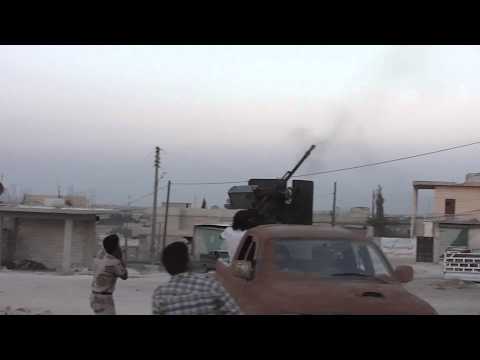 التصدي للطيران الحربي من قبل لواء فجر الإسلام ضمن معركة معسكر وادي الضيف في ريف إدلب