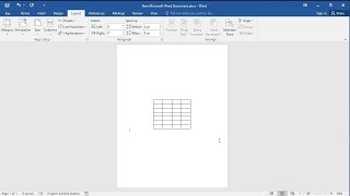 Aligning a table in the center vertically & horizontally in Word