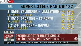SUPER COTELE PARIURI1X2: Redacția noastră a pregătit 5 ponturi de nota 10!