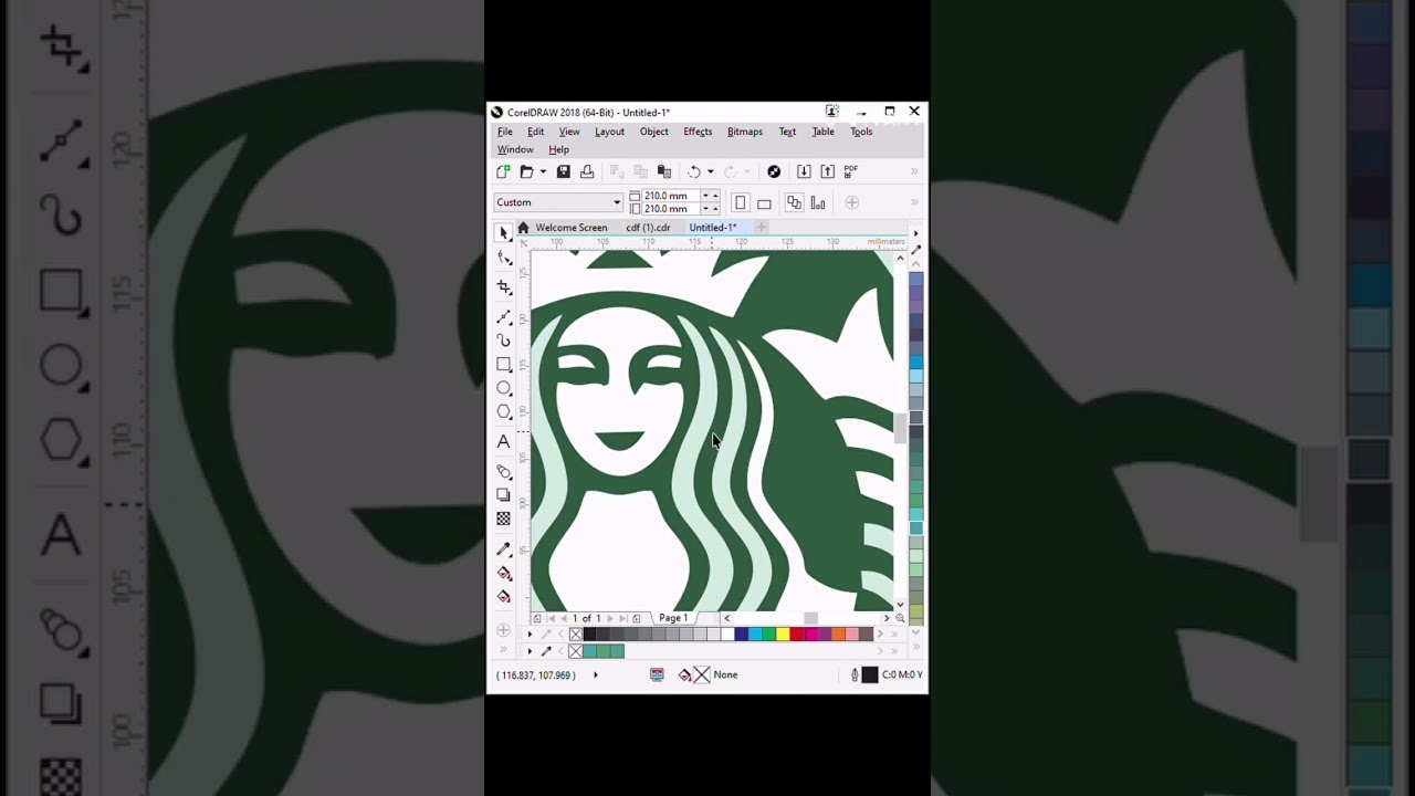 Logo picture Tracing in Vector in Coreldraw #coreldrawtutorial #logo #logotracing #vector #starbucks