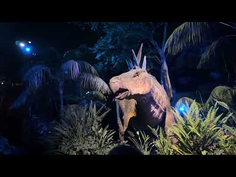 4K 📍Jurassic World-The Ride at Night